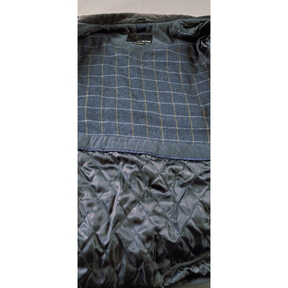Bill Blass Men’s XL Winter Parka Black Blue Shoulder Corduroy Collar 7 Pockets - Picture 15 of 16